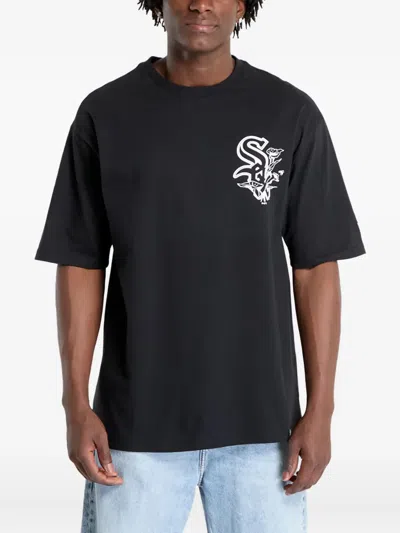 New Era Chicago White Sox Floral-graphic T-shirt In Black