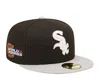 New Era Chicago White Sox Letterman 59fifty Fitted Cap 60296435 - Black/grey In Black