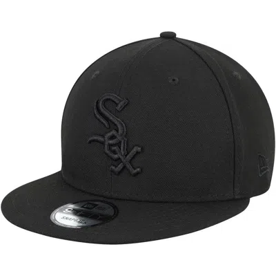 New Era Chicago White Sox Black On Black 9fifty Team Snapback Adjustable Hat