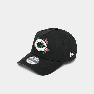 New Era Cincinnati Reds Mlb Flower 9forty A-frame Snapback Hat In Black