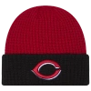 New Era Cincinnati Reds  Reds Waffled Knit Hat In Red/black