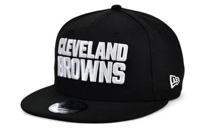New Era Cleveland Browns Basic Fashion 9fifty Snapback Cap In Black,white