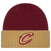 New Era Cleveland Cavaliers  Cavaliers Waffled Knit Hat In Wine/gold