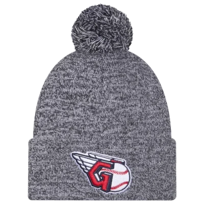 New Era Cleveland Guardians  Guardians Marl Pom Knit In Blue