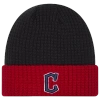 New Era Cleveland Guardians  Guardians Waffled Knit Hat In White/red/black