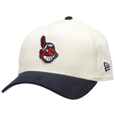 New Era Cleveland Indians  Indians 940 A Frame Cordory Cap In Neutral