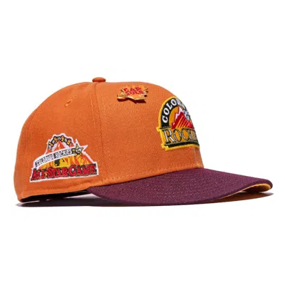 Pre-owned New Era Colorado Rockies Fall Collection 1998 All Star Game Capsule Hats Exclusive 59fifty Fitted Hat In Ora In Multi