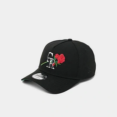 New Era Colorado Rockies Mlb Rose 9forty A-frame Snapback Hat In Black