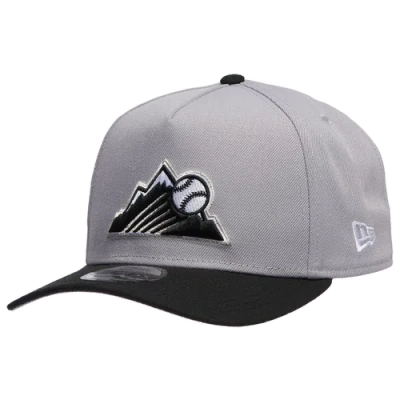 New Era Colorado Rockies  Rockies 9forty A-frame Cap In Silver/black/grey