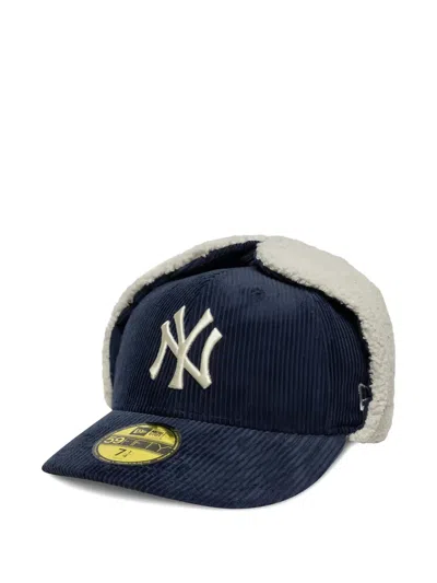 New Era Corduroy Ear-flap Cap In Blue