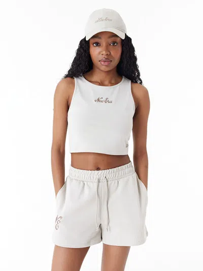 New Era Crop Top In White