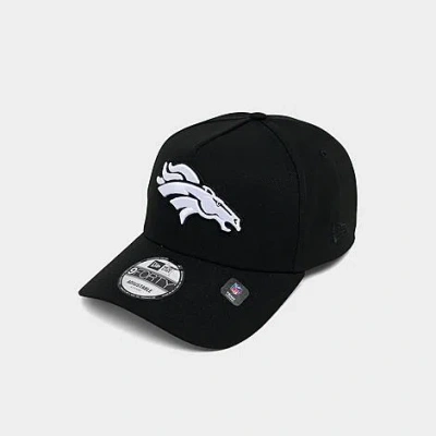 New Era Denver Broncos Nfl 9forty A-frame Monochrome Snapback Hat In Black