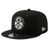 New Era Men's Denver Nuggets Black White 9fifty Snapback Hat In Black