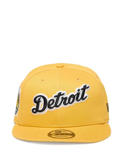 New Era Detroit Tigers Mlb Wordmark Patch 9fifty Cap In Yellow