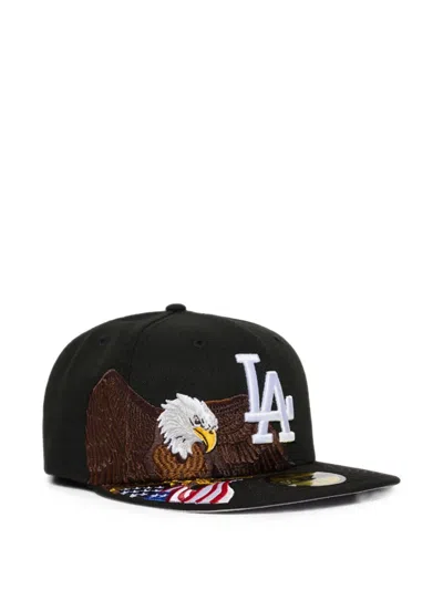 New Era Eagle-embroidered Cap In Black