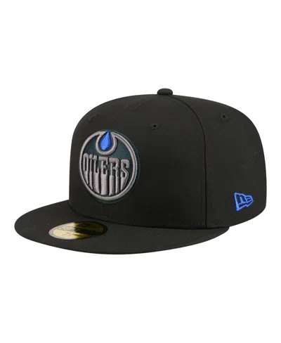 New Era Edmonton Oilers Color Pop 59fifty Fitted Cap In Black
