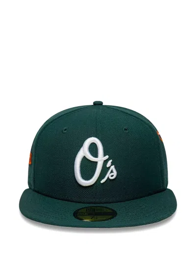 New Era Embroidered-logo Baseball Cap In Green