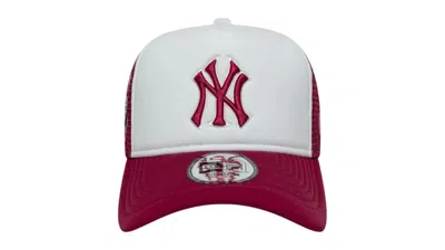 Pre-owned New Era Es Sf New York Yankees Trucker Cap (ss25) In White