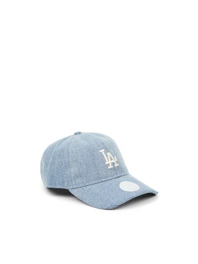 New Era Female Acid Denim 9twenty Cap In Acid Light Blue Denim