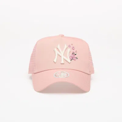 New Era Floral Trucker Hat In Pink