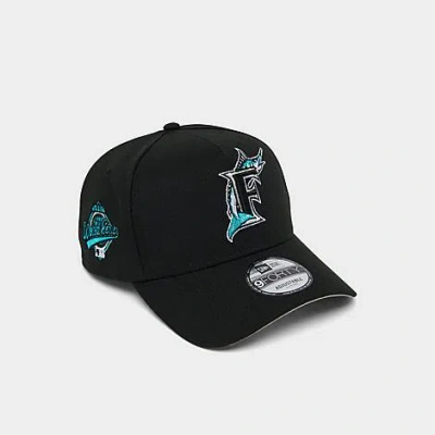 New Era Florida Marlins Mlb 9forty Snapback Hat In Black