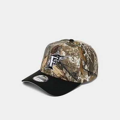 New Era Florida Marlins Mlb Camo 9forty A-frame Snapback Hat In Multi