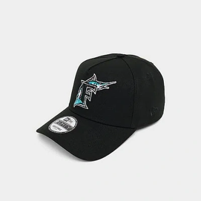 New Era Florida Marlins Mlb Dual Tone 9forty A-frame Snapback Hat In Black