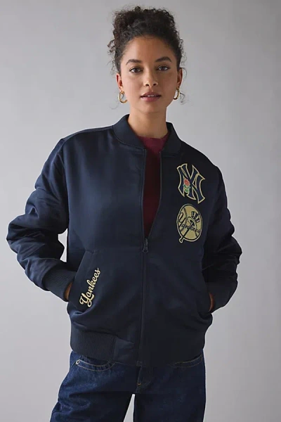 New Era G3 Mlb Team Patched Varsity Jacket In Navy, Women's At Urban Outfitters In Blue