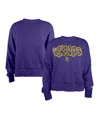 New Era Girls Purple Minnesota Vikings Flip Sequin Sweatshirt In Blue