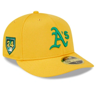 New Era Gold Oakland Athletics 2024 Spring Training Low Profile 59fifty Fitted Hat