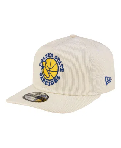 New Era Golden State Warriors 19twenty 80s Chrome Corduroy Adjustable Baseball Cap In White
