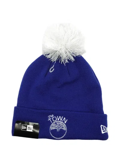 New Era Golden State Warriors Pom-pom Beanie Hat In Blue