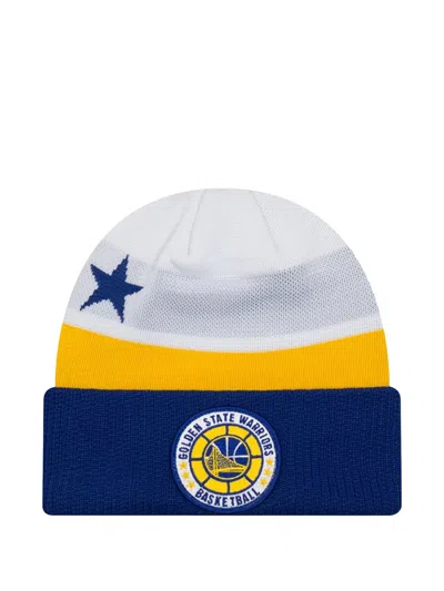 New Era Golden State Warriors Tip-off Beanie Hat In White