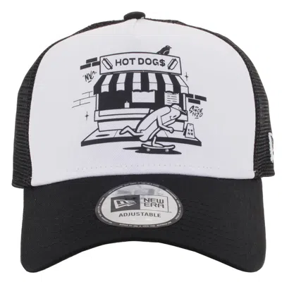 New Era Graphic Ny Hotdog Adjustable Trucker Cap In Orange