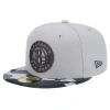 NEW ERA NEW ERA grey BROOKLYN NETS ACTIVE colour CAMO VISOR 59FIFTY FITTED HAT