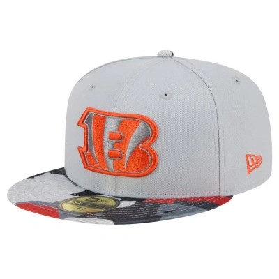 New Era Gray Cincinnati Bengals Active Camo 59fifty Fitted Hat