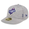 New Era Gray Los Angeles Dodgers 2024 Clubhouse Low Profile 59fifty Fitted Hat In Heather Gray