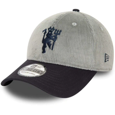 New Era Gray Manchester United Corduroy 39thirty Flex Hat