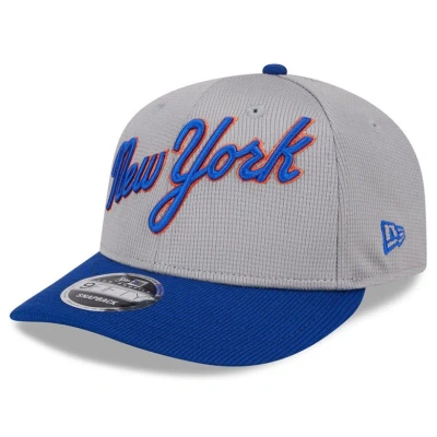 New Era Gray New York Mets 2024 Batting Practice Low Profile 9fifty Snapback Hat