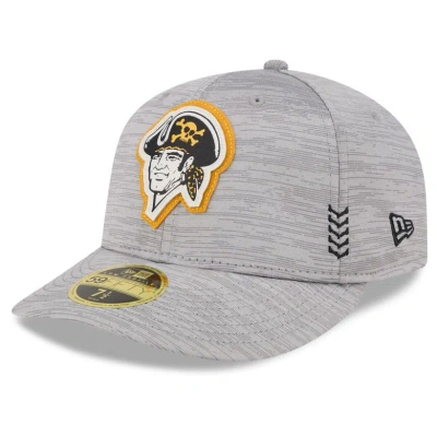 New Era Gray Pittsburgh Pirates 2024 Clubhouse Low Profile 59fifty Fitted Hat