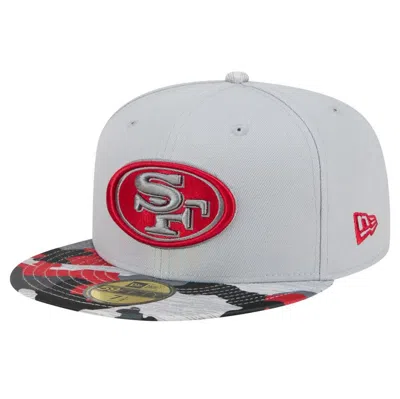 New Era Gray San Francisco 49ers Active Camo 59fifty Fitted Hat