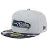 NEW ERA NEW ERA GRAY SEATTLE SEAHAWKS ACTIVE CAMO 59FIFTY FITTED HAT