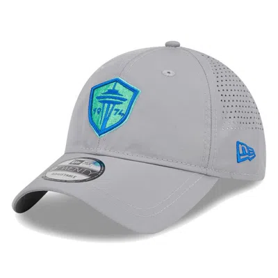 New Era Gray Seattle Sounders Fc Active 9twenty Adjustable Hat