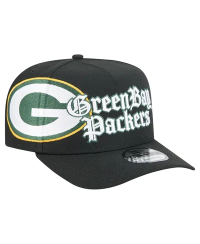 New Era Green Bay Packers Proud Snapback High-crown Baseball Cap In Black