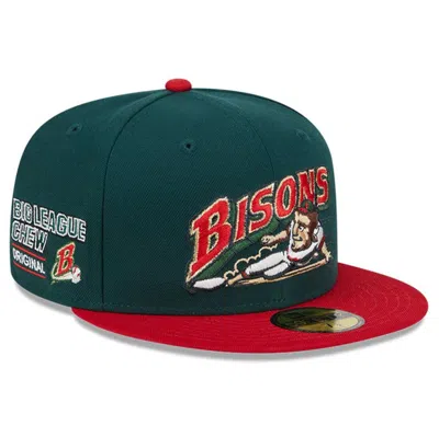 New Era Green Buffalo Bisons Big League Chew Team 59fifty Fitted Hat