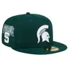 NEW ERA NEW ERA GREEN  MICHIGAN STATE SPARTANS THROWBACK 59FIFTY FITTED HAT