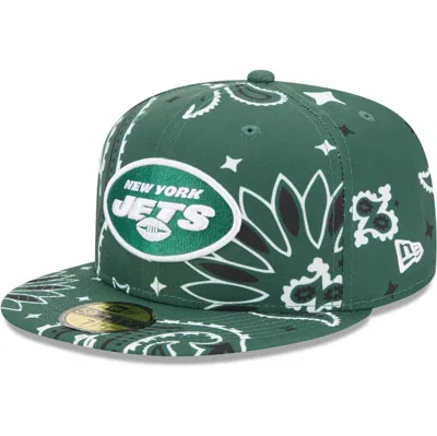 New Era Green New York Jets Paisley 59fifty Fitted Hat