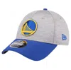 New Era Men's Heather Gray/royal Golden State Warriors Active Digi-tech Two-tone 9forty Adjustable Hat In Heather Gray