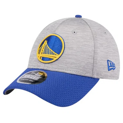 New Era Men's Heather Gray/royal Golden State Warriors Active Digi-tech Two-tone 9forty Adjustable Hat