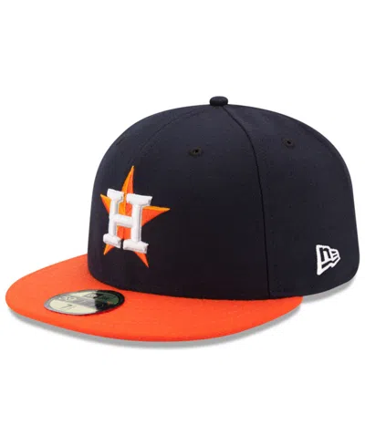 New Era Houston Astros  Astros 59fifty Authentic Cap In Orange/navy